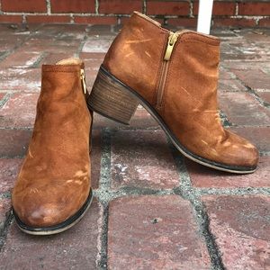 Franco Sarto Caramel Brown suede boots